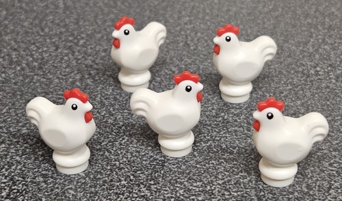Lego chickens white rooster - white,