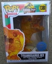 EXC Funko Pop Jurassic Park 30th TYRANNOSAURUS REX (AMBER) #1380 w/pop protector