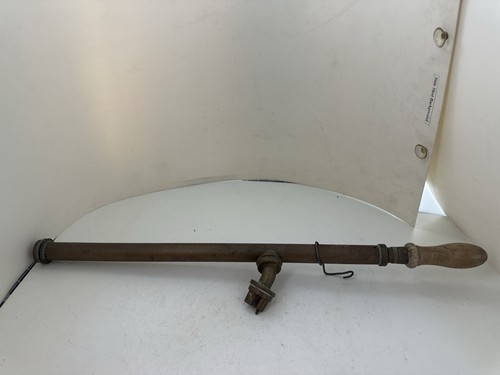 Brass oil syringe pump wooden - syringe,