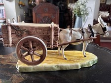 Large Royal Dux Donkey & Cart