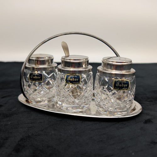 Tudor crystal cruet condiment - tudor,