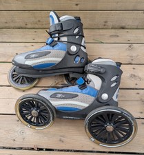 Landroller Mojo Angled Wheel Inline Skates Rollerblades - UK Size 9 - Blue