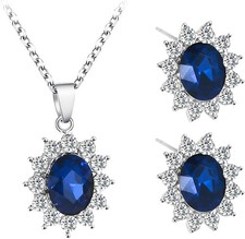 Blue Diamond Necklace and