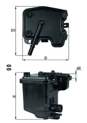 Fuel filter mahle fits - fits, peugeot