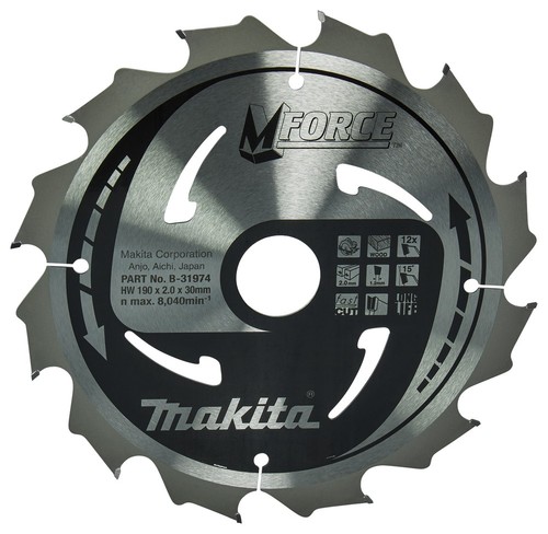 Makita 190mm tooth - 190mm, 12