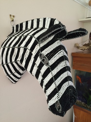 Zebra hand crafted wall art - hand,