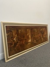 Vintage Framed Needlepoint Tapestry “Sewing Ladies” – Limited Edition 97/105