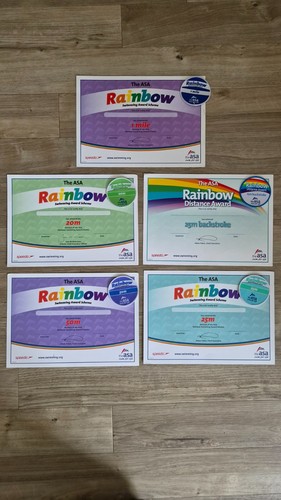 The asa rainbow swimming award - the,