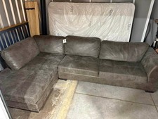 Grey Leather Corner Sofa