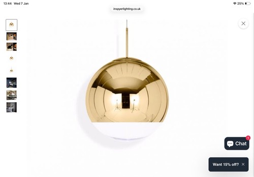 Tom dixon gold mirror ball - gold,