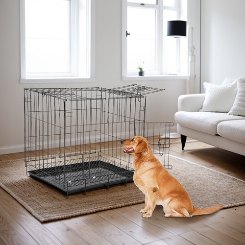 Metal wire dog cage - dog,