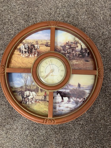 Wall clock with - wall, davenport