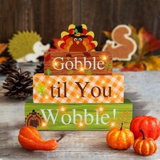 Thanksgiving Wooden Block Sign