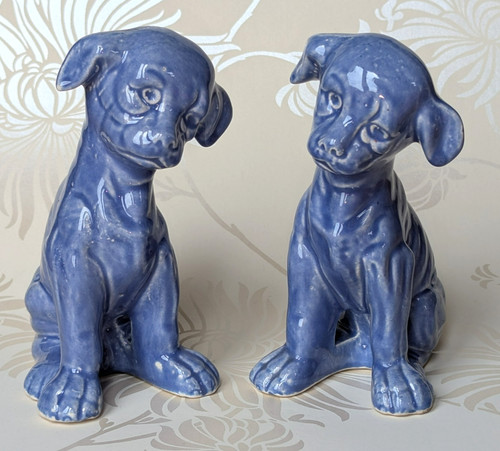 Pair vintage purple glaze - , sad