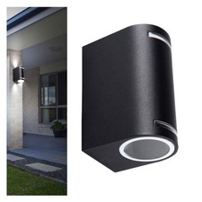 Dual Up Down Outdoor Wall Mounted Light Black Path Garden Patio Porch Garage