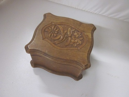 Wooden music box old used - wooden,