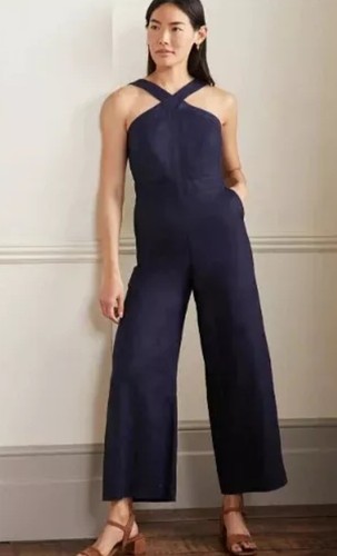 Boden linen navy jumpsuit - boden,