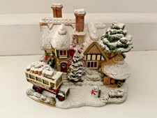 Lilliput Lane Christmas Shopping Illuminated Cottage - Missing battery lid
