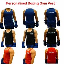 Boxing Vest Training Top Sleeveless Fitness Gym Sports Red Blue Black New