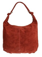 Italian Genuine Suede Real Leather Vera Pelle Shoulder Bag Hobo Slouch Designer