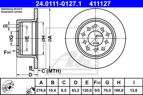 New brake disc for - new, vauxhall
