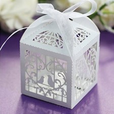 150x white birdcage favour boxes wedding bomboniere chocolate candy gift boxes
