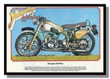Douglas 80 Plus 348 cc flat twin framed picture Dragonfly free p&p UK