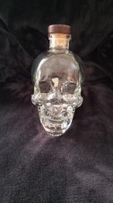 Glass skull bottle