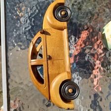 Car Wooden Beetle Handcrafted Ornament Car Model Home Decor VW