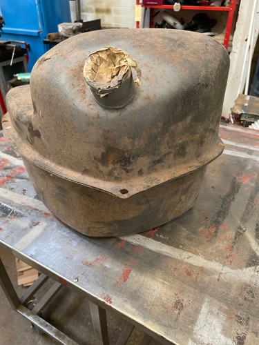 Vintage metal fuel tank - metal,