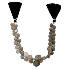 90cts Labradorite Graduated Faceted Drops Approx From 6mm to 11mm 1 