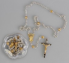 Beautiful metal rosary gold - metal,