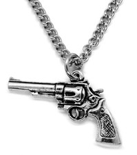 Modern Revolver Gun Pendant
