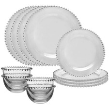 12PC Glass Dinner Crockery Set