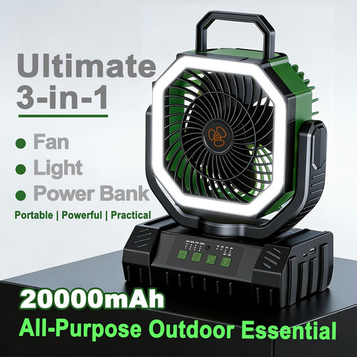 20000mah camping fan speed - 20000mah, fan,