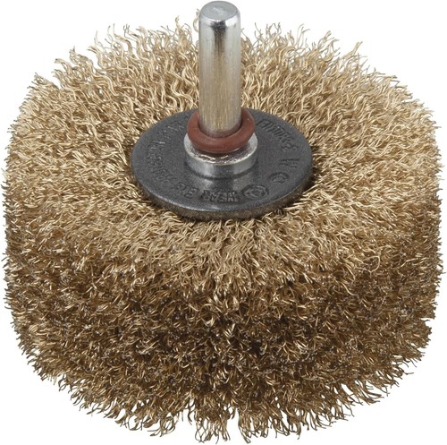 Wood grain brush - wood, brass