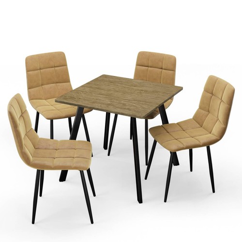 80cm square dining table 4 - &,