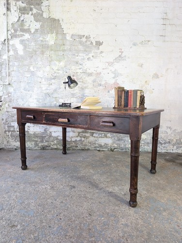 Antique george oak writing - v,