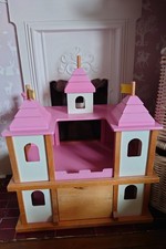 Wooden Castle Dolls House & Furniture