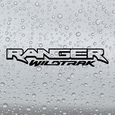 Premium Black Vinyl Sticker Set of 2 for Ford Ranger Wildtrak - Side Decals