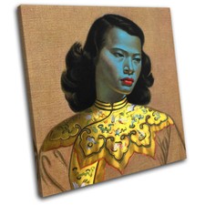 Chinese Girl Vintage Blue