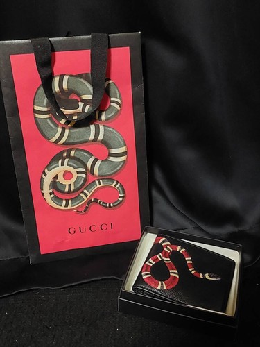 Gucci snake foldable wallet - foldable,