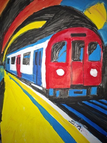London underground tube train - underground,