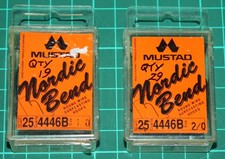 Mustad ‘Nordic Bend’ Sea-Fishing Hooks - Sizes 1/0 & 2/0 (1 box of each size)