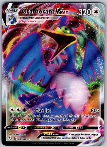 Cramorant vmax 055 072 holo - cramorant,