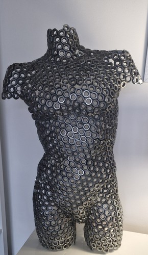 Abstract metal male torso - metal,