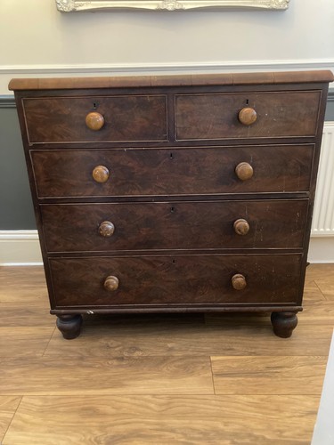 Good mahogany five drawer - good,