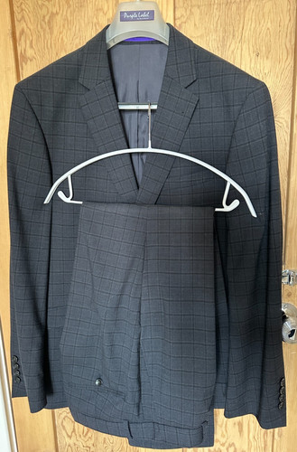 Men grey wool - grey, purple