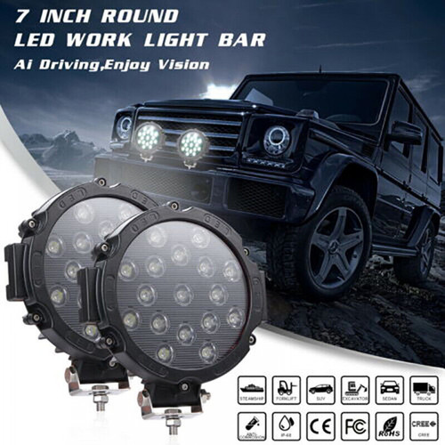 7inch round led work - round,