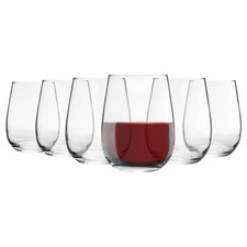 Gaia stemless red wine - red, glasses